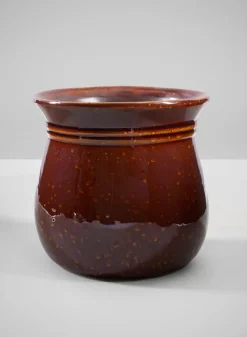 5in Tall Aveiro Oxblood Red Bell Ceramic Planter