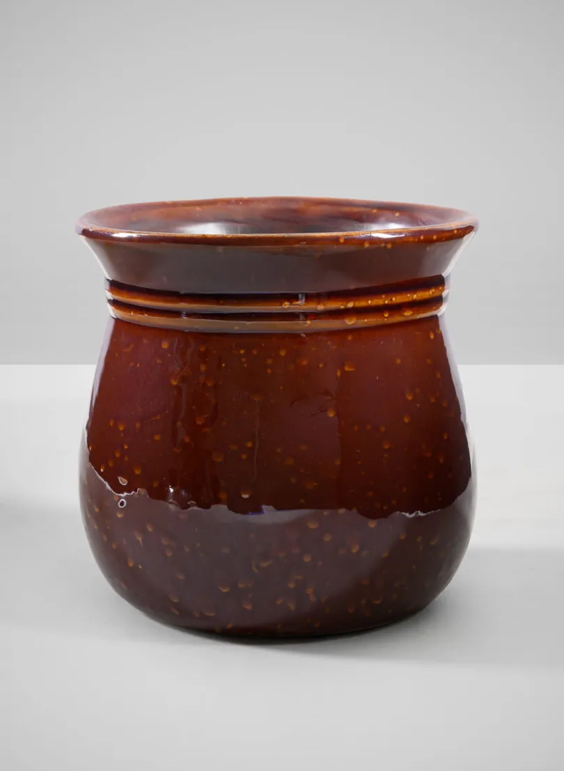 5in Tall Aveiro Oxblood Red Bell Ceramic Planter