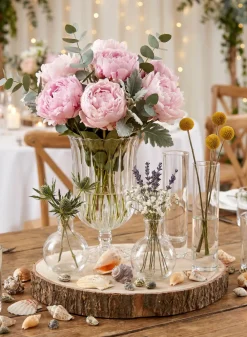 4in Tall Ball Glass Bud Vase
