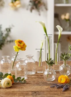 4in Tall Ball Glass Bud Vase