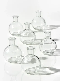 4in Tall Ball Glass Bud Vase