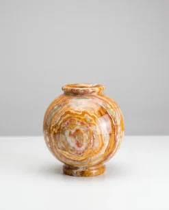 10in Tall Balochistan Giant Brown Green Onyx Matka Vase