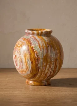 10in Tall Balochistan Giant Brown Green Onyx Matka Vase
