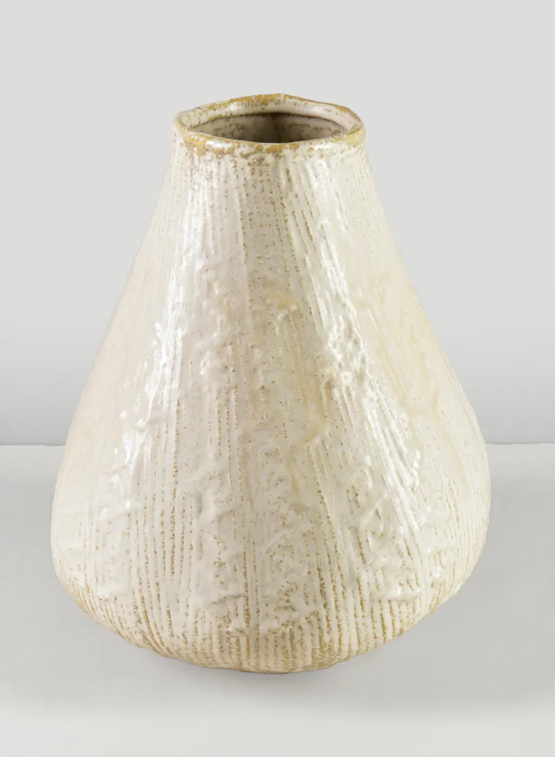 10in Tall Bashira Ethnic Ceramic Vase