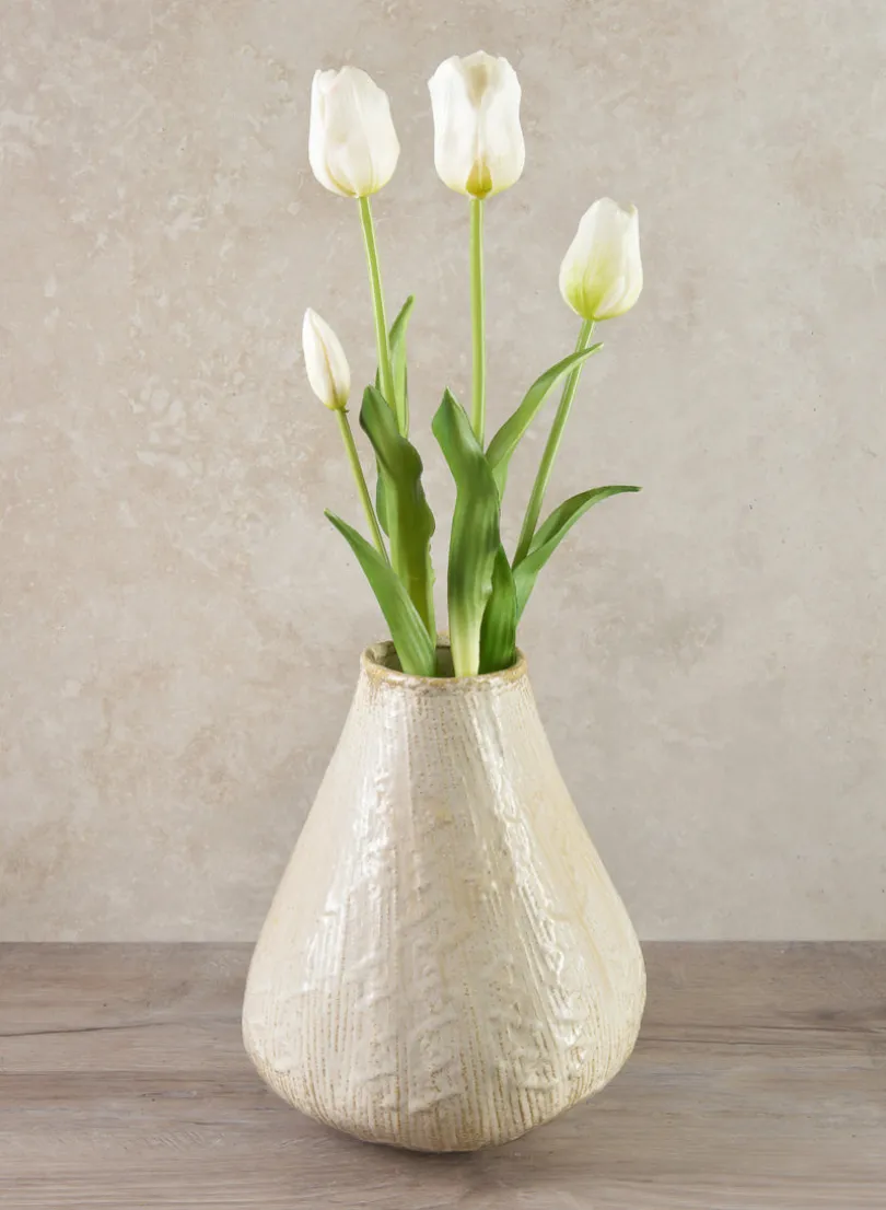 10in Tall Bashira Ethnic Ceramic Vase