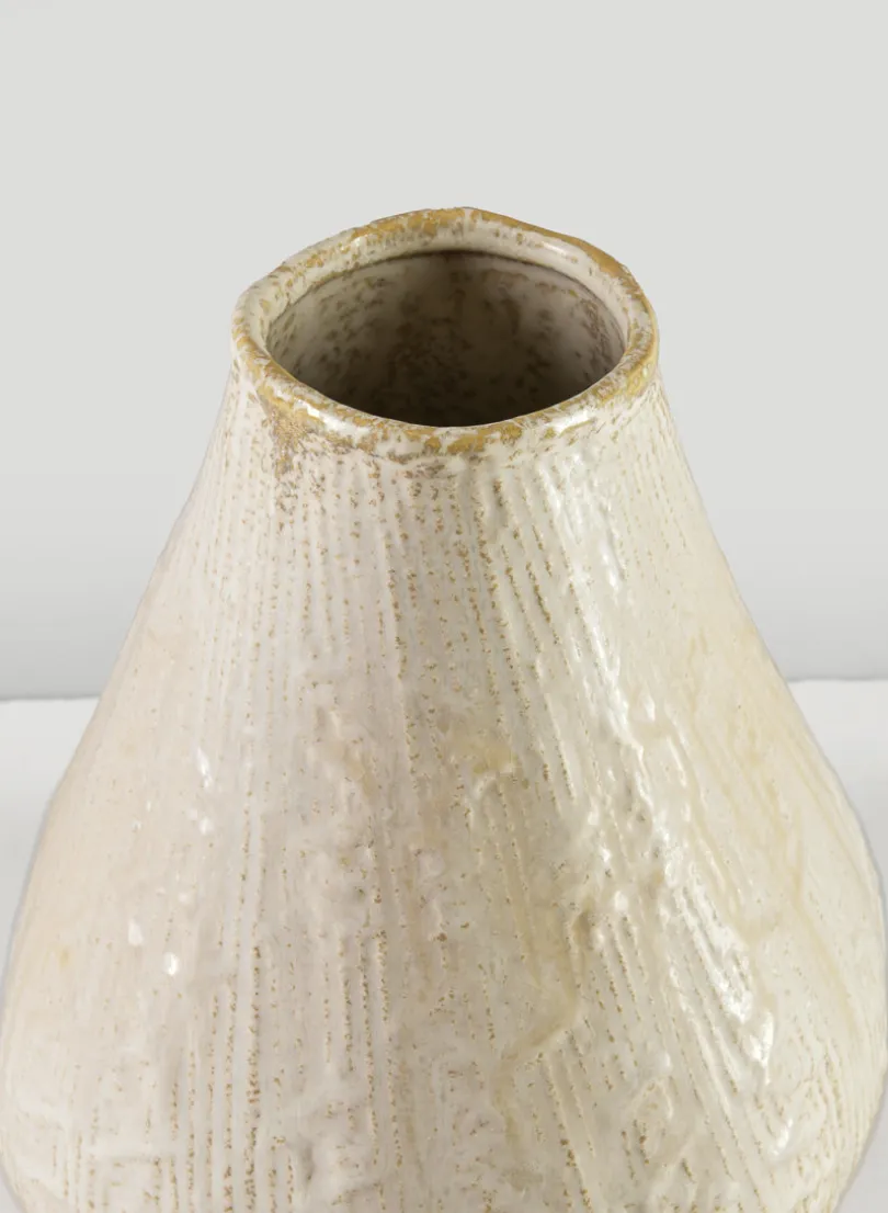 10in Tall Bashira Ethnic Ceramic Vase