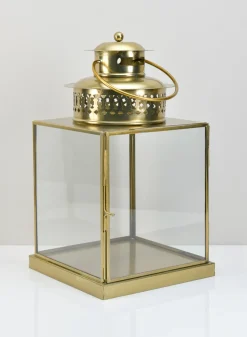 12in Tall Behnam Gold Lantern