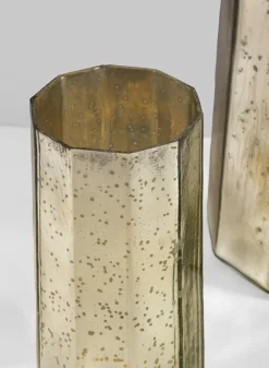 8in Tall Behram Old Silver Mercury Glass Vase