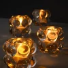 2.5in Tall Bijoux Tea Glass Light Holder, Set of 4