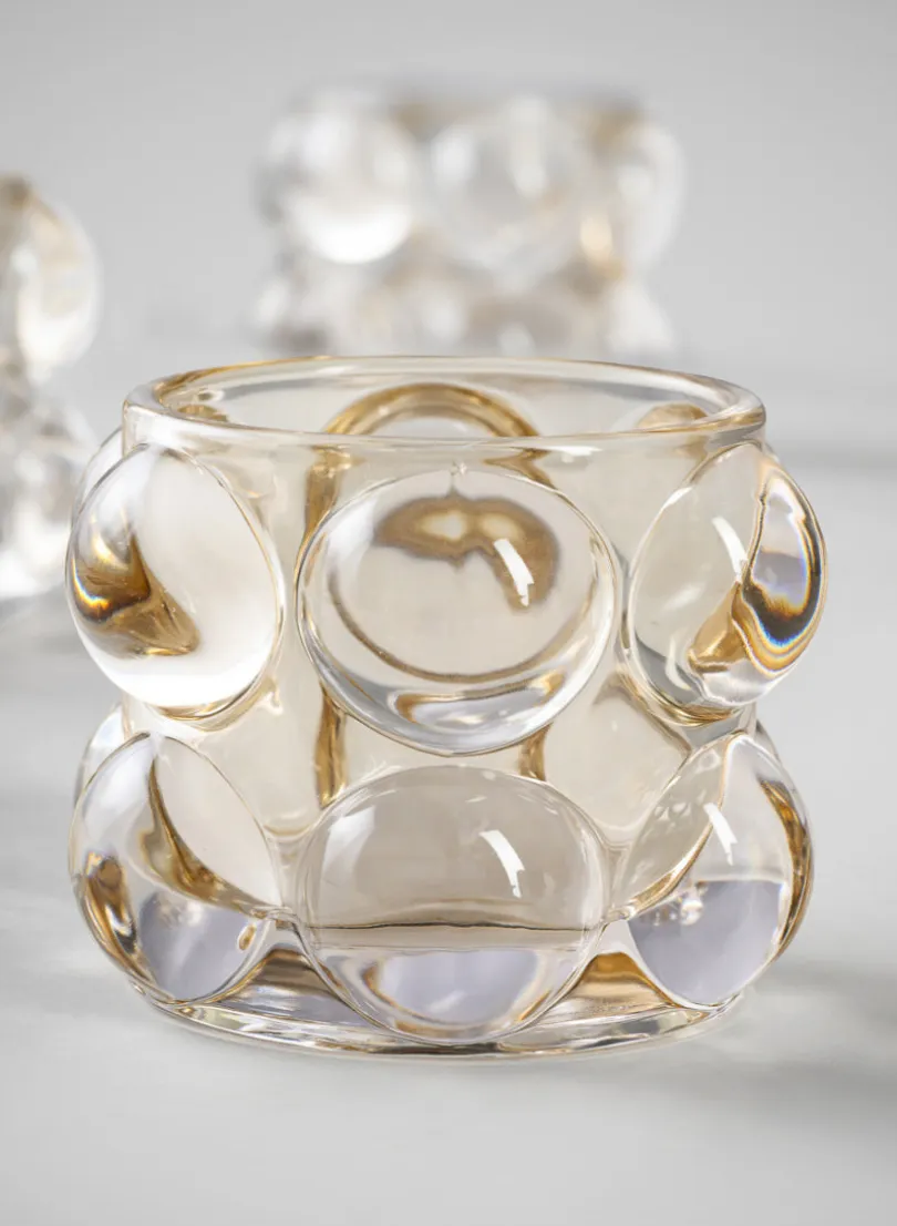 2.5in Tall Bijoux Tea Glass Light Holder, Set of 4