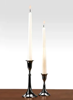 7in Tall Blackened Bronze Candlestick