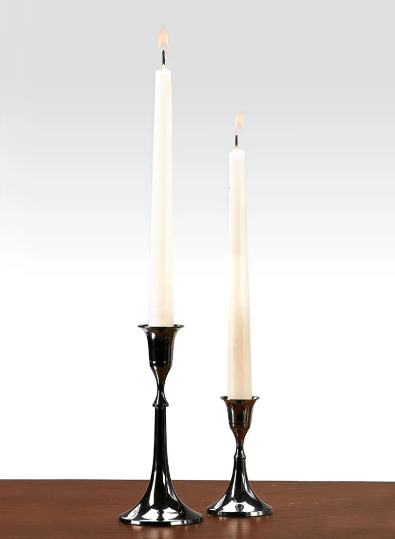 7in Tall Blackened Bronze Candlestick
