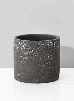 4in Tall Black Terrazzo Bowl