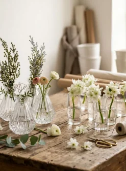4.5in Tall Bonbon Glass Bud Vase, Set of 4