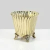 4in Tall Brass Polished Planter Urn