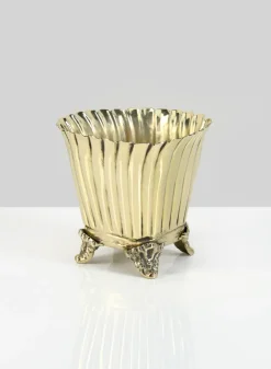 4in Tall Brass Polished Planter Urn