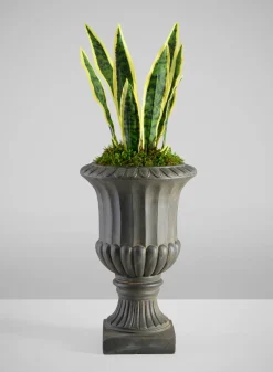 17in Tall Bronze Fiberclay All Weather Urn