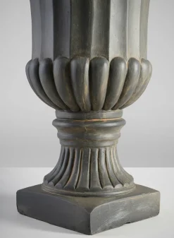 17in Tall Bronze Fiberclay All Weather Urn