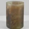 5.5in Tall Campagna Rust Frost Washed Artisan Glass Cylinder