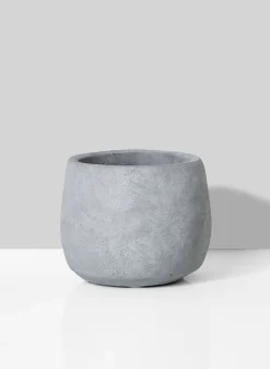 4 1/4in Tall Cement Fishbowl Vase