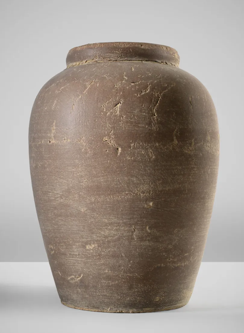 9in Tall Cintra Aged Clay Look Jar Stoneware Vase