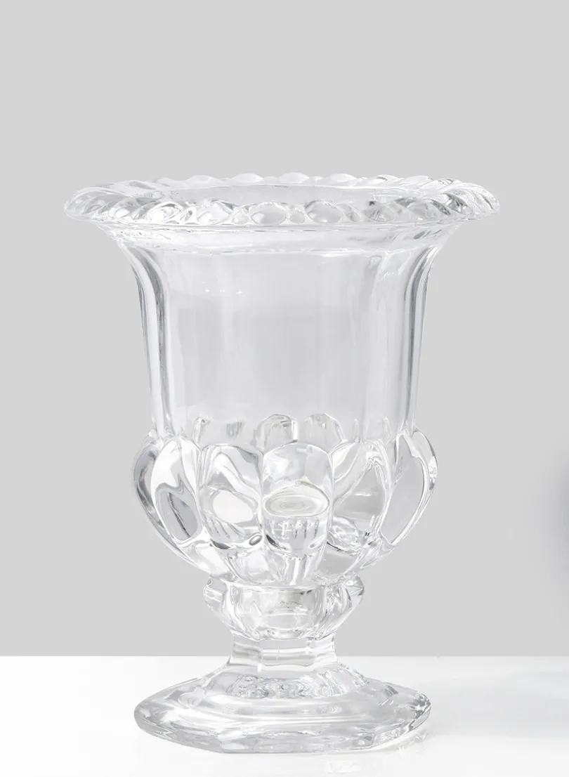 9in Tall Classic Urn Glass Vase