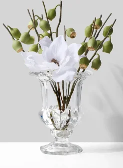 9in Tall Classic Urn Glass Vase
