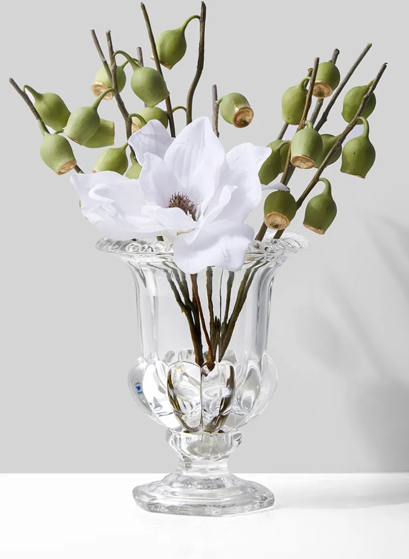 9in Tall Classic Urn Glass Vase