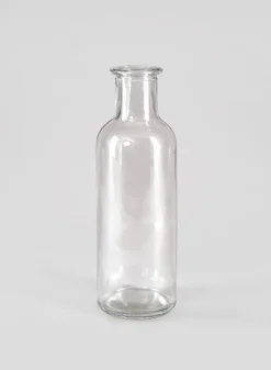 6.5in Tall Clear Glass Bottle Bud Vase, Set of 6