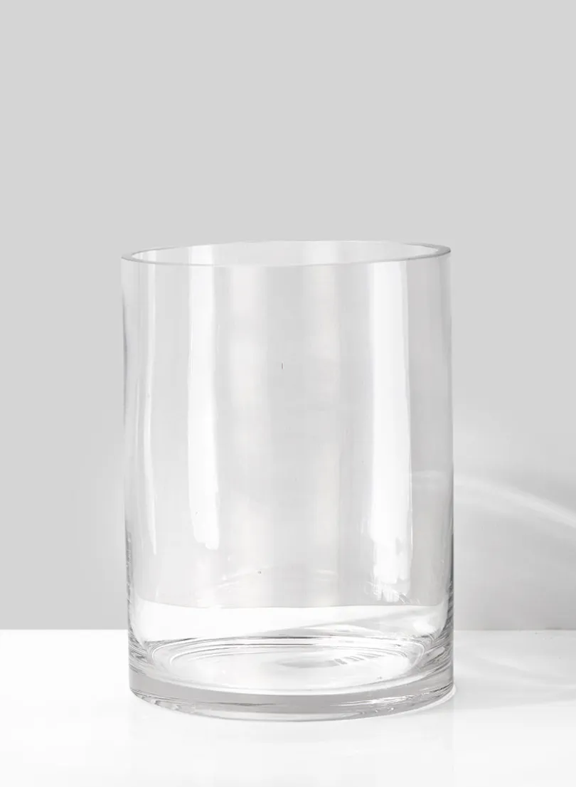 8in Tall Clear Glass Cylinder
