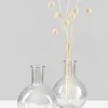 7in Tall Clear Glass Deco Vase, Set of 2