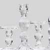 5.5in Tall Clear Glass Pillar Holder, Set of 6