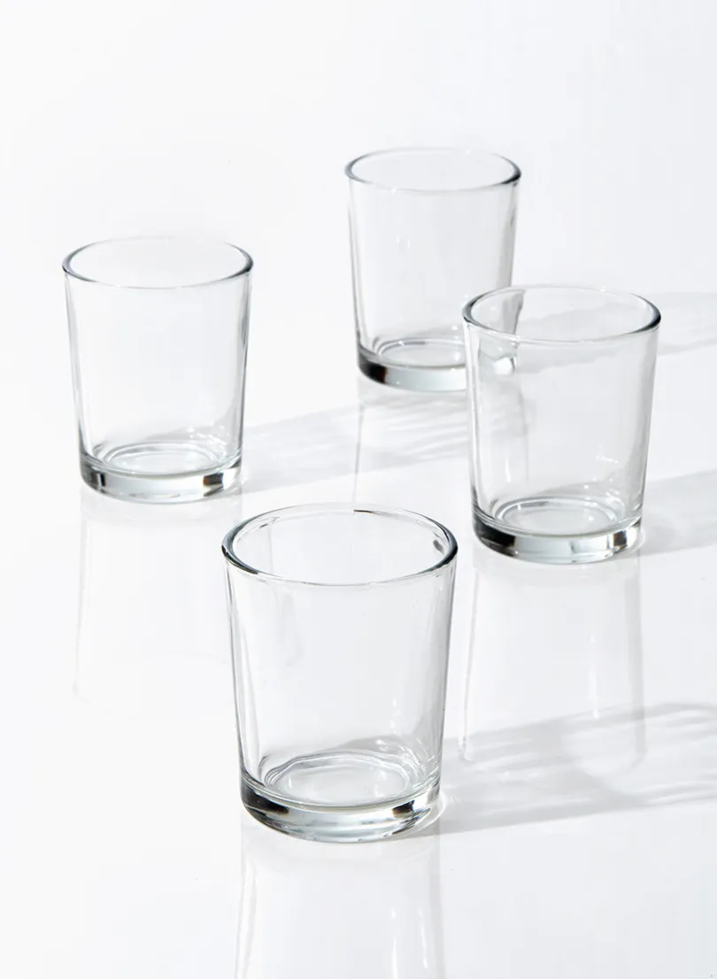 2.5in Tall Clear Glass Votive Holder