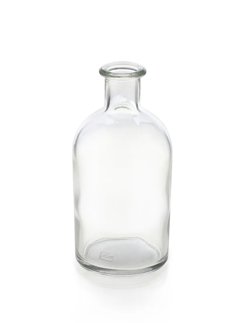 5.25in Tall Clear Medicine Bottle Bud Glass Vase, Set of 6