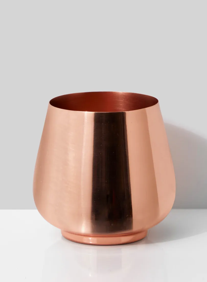 3in Tall Copper Plated Egg Pot, Mini, Set of 4