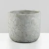 5.75in Tall Crackled Cement Pot