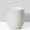 6in Tall Crackled White Ceramic Vase