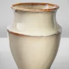8in Tall Cream Evora Ceramic Vase