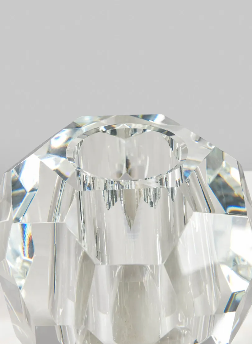 5in Tall Crystal Ball Glass Vase
