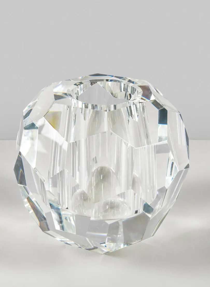 5in Tall Crystal Ball Glass Vase
