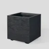 10in Tall Cube Charcoal Gravity Planter