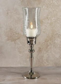 15in Tall Dalia Hurricane Candle Stand