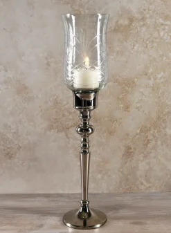 18in Tall Dalia Hurricane Candle Stand