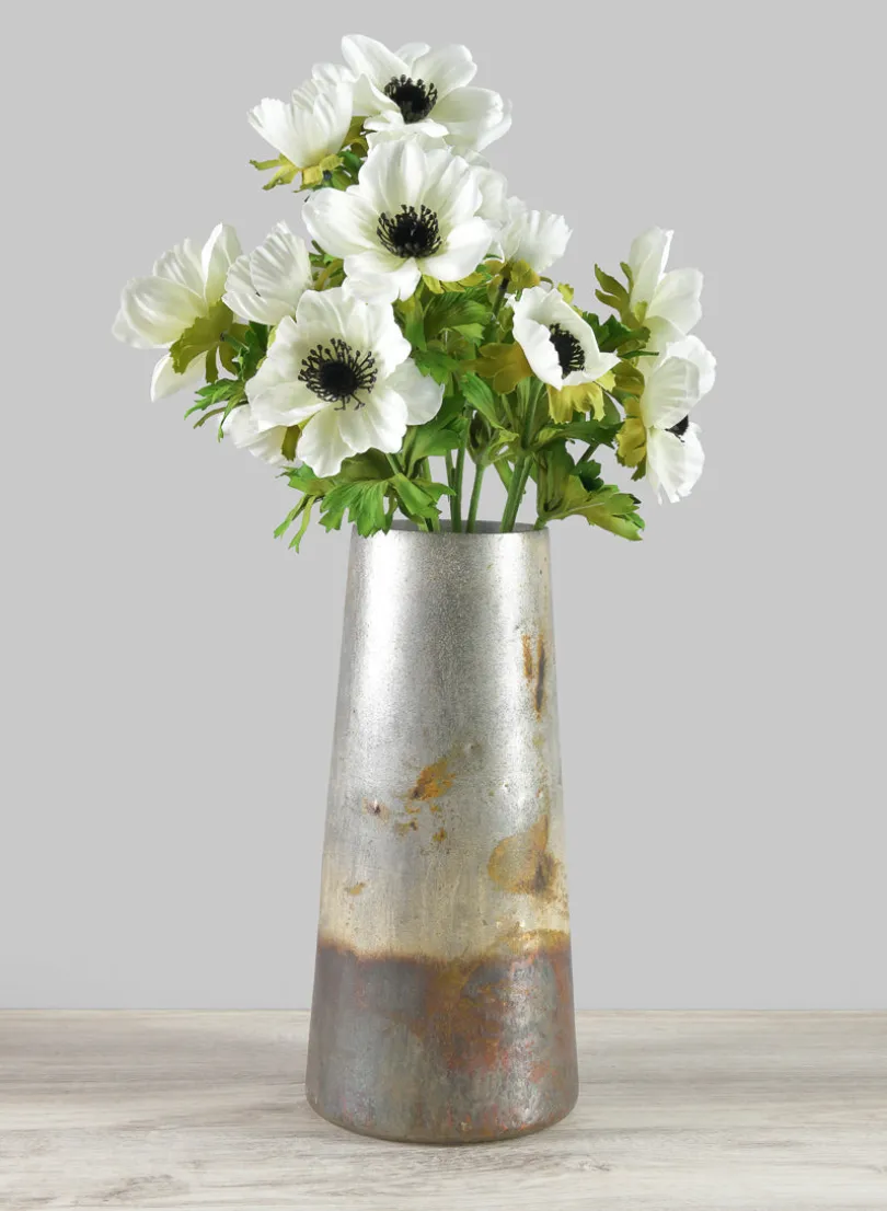 12in Tall Dante Oxidized Artisan Glass Vase