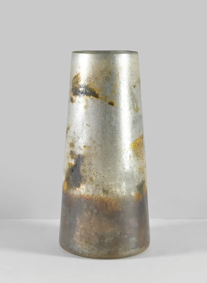 12in Tall Dante Oxidized Artisan Glass Vase