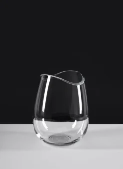 7in Tall Deco Cut Glass Vase