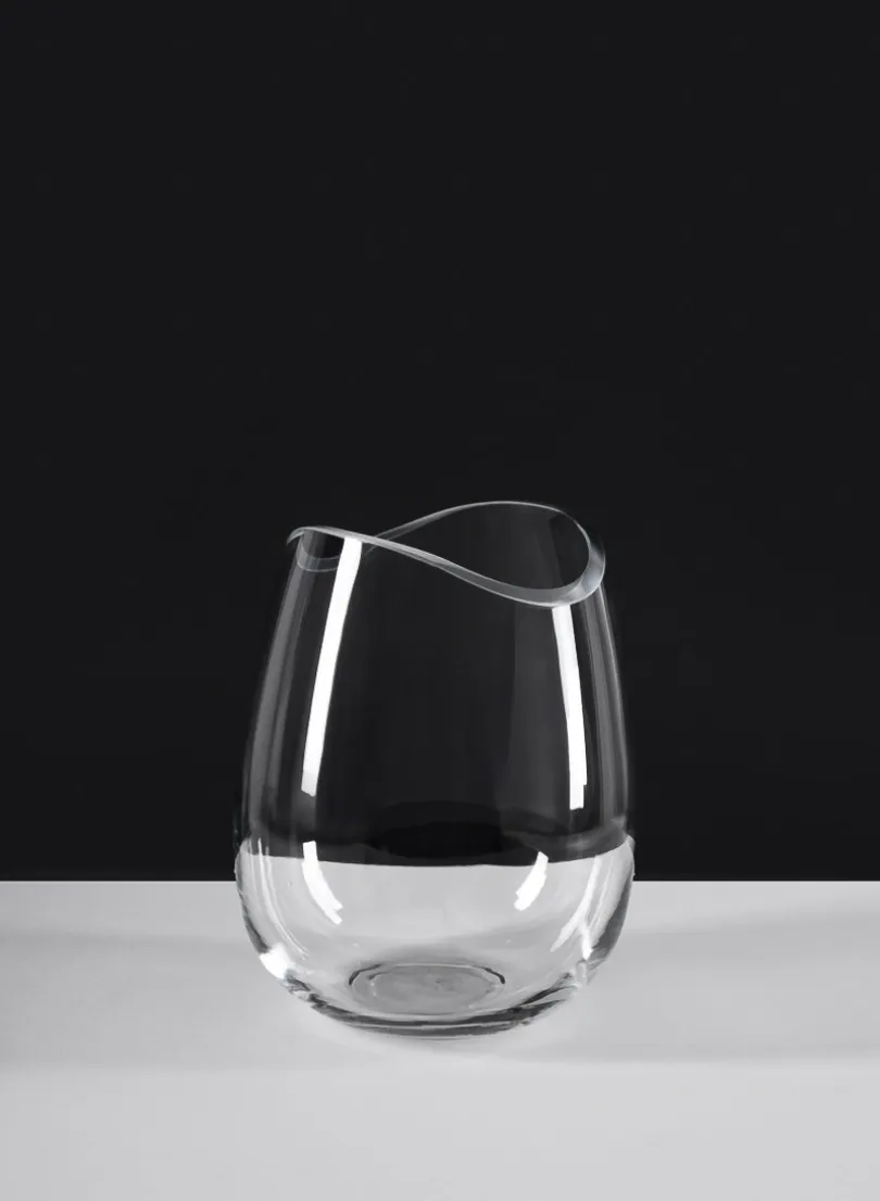 7in Tall Deco Cut Glass Vase