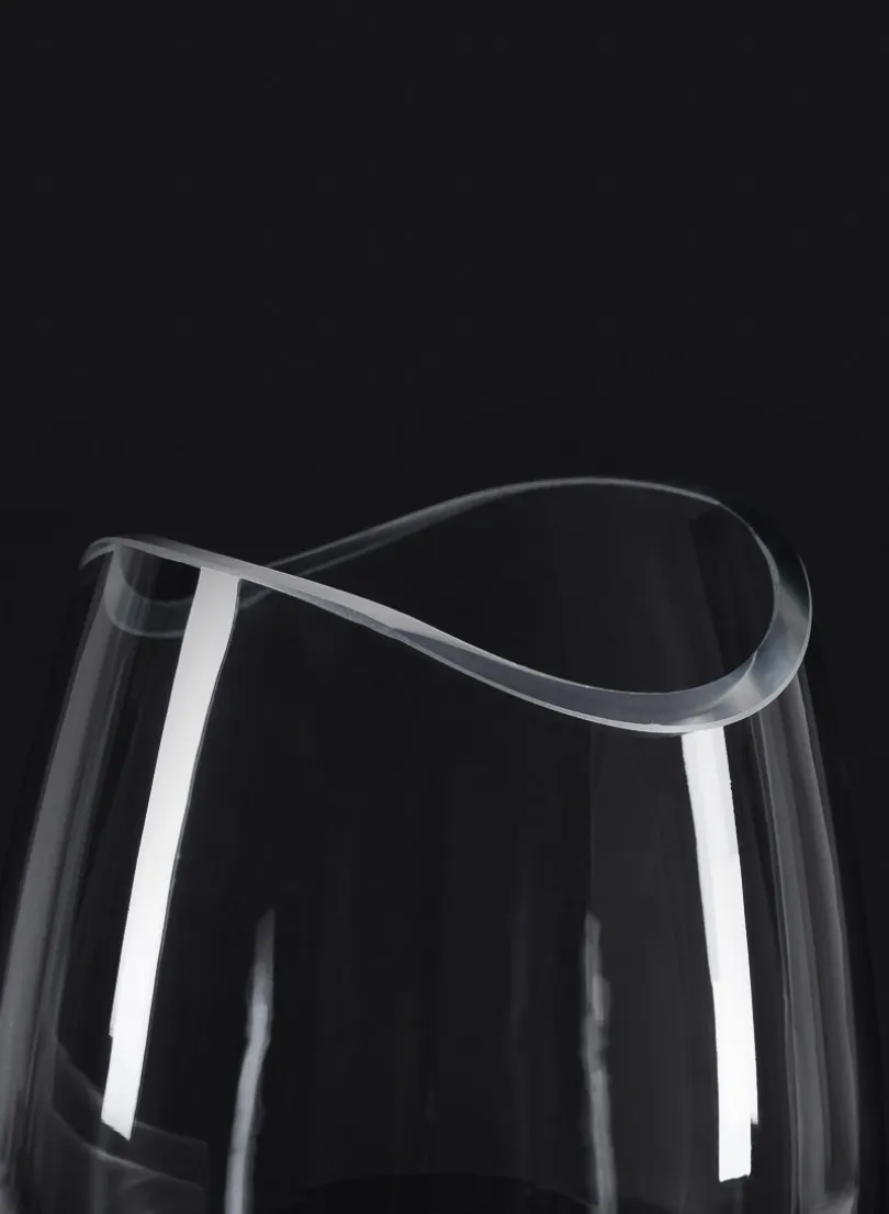 7in Tall Deco Cut Glass Vase