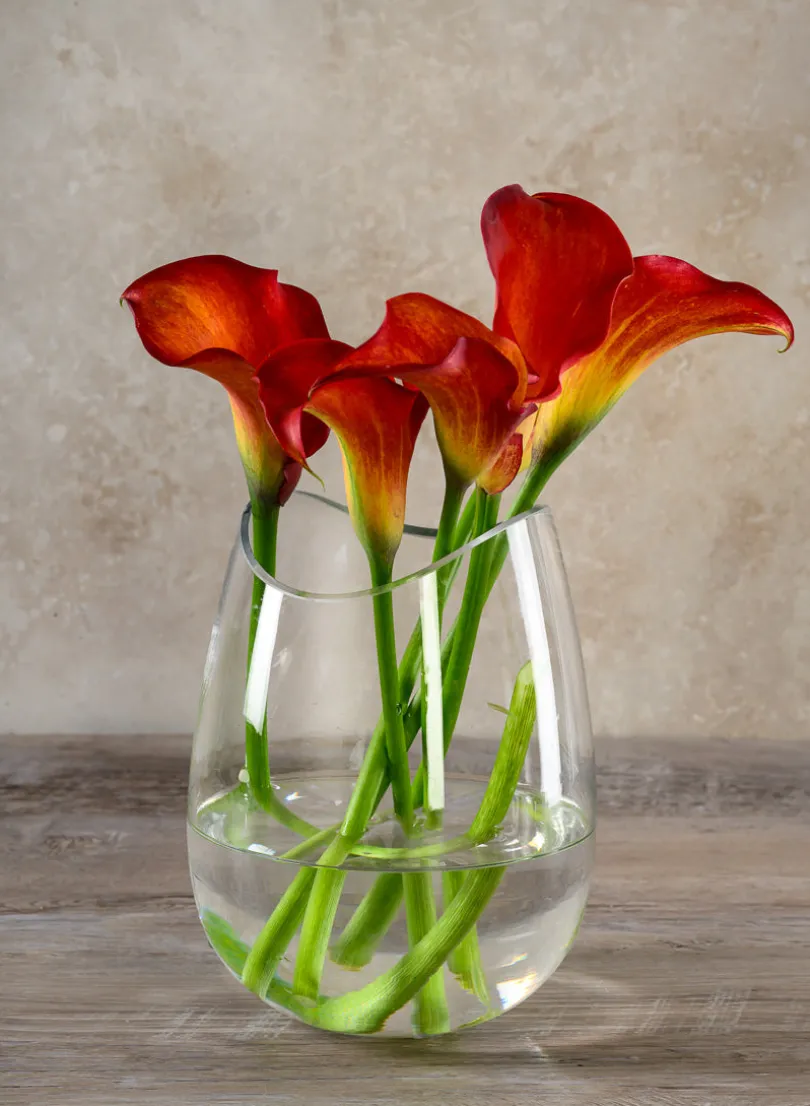 7in Tall Deco Cut Glass Vase