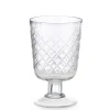 5in Tall Diamond Cut Glass Pedestal Vase